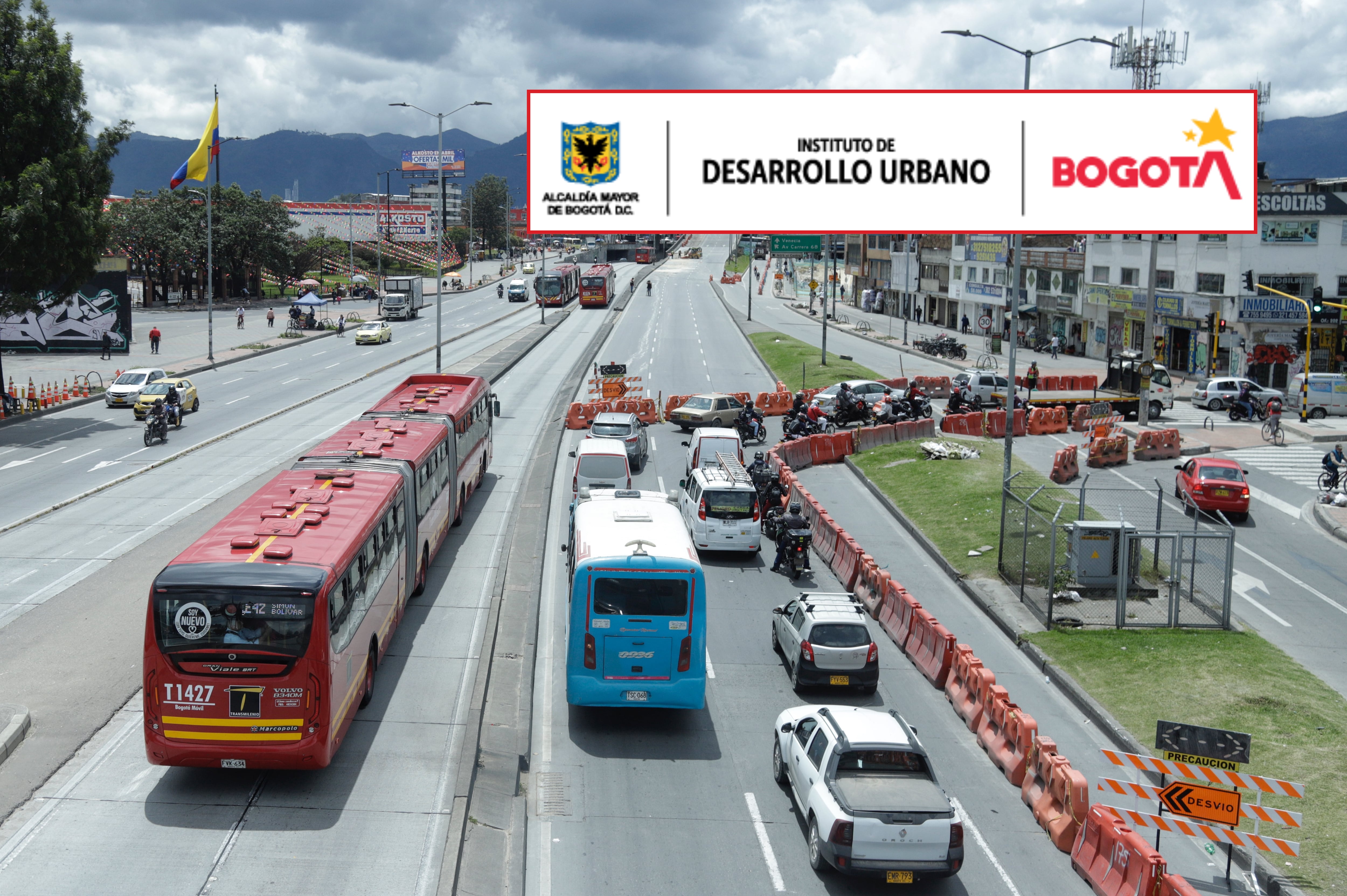 Imagen de referencia. Transmilenio Av. 68: Colprensa / Logo IDU: Pagina web.