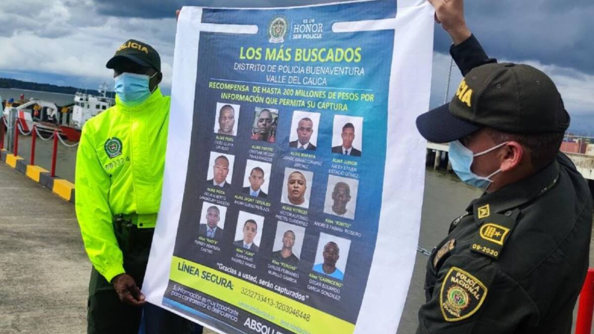 Autoridades lanzan un nuevo cartel de los más buscados en Buenaventura