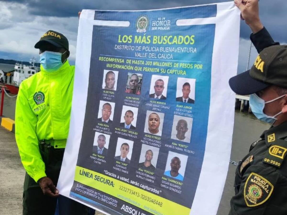Autoridades lanzan un nuevo cartel de los más buscados en Buenaventura