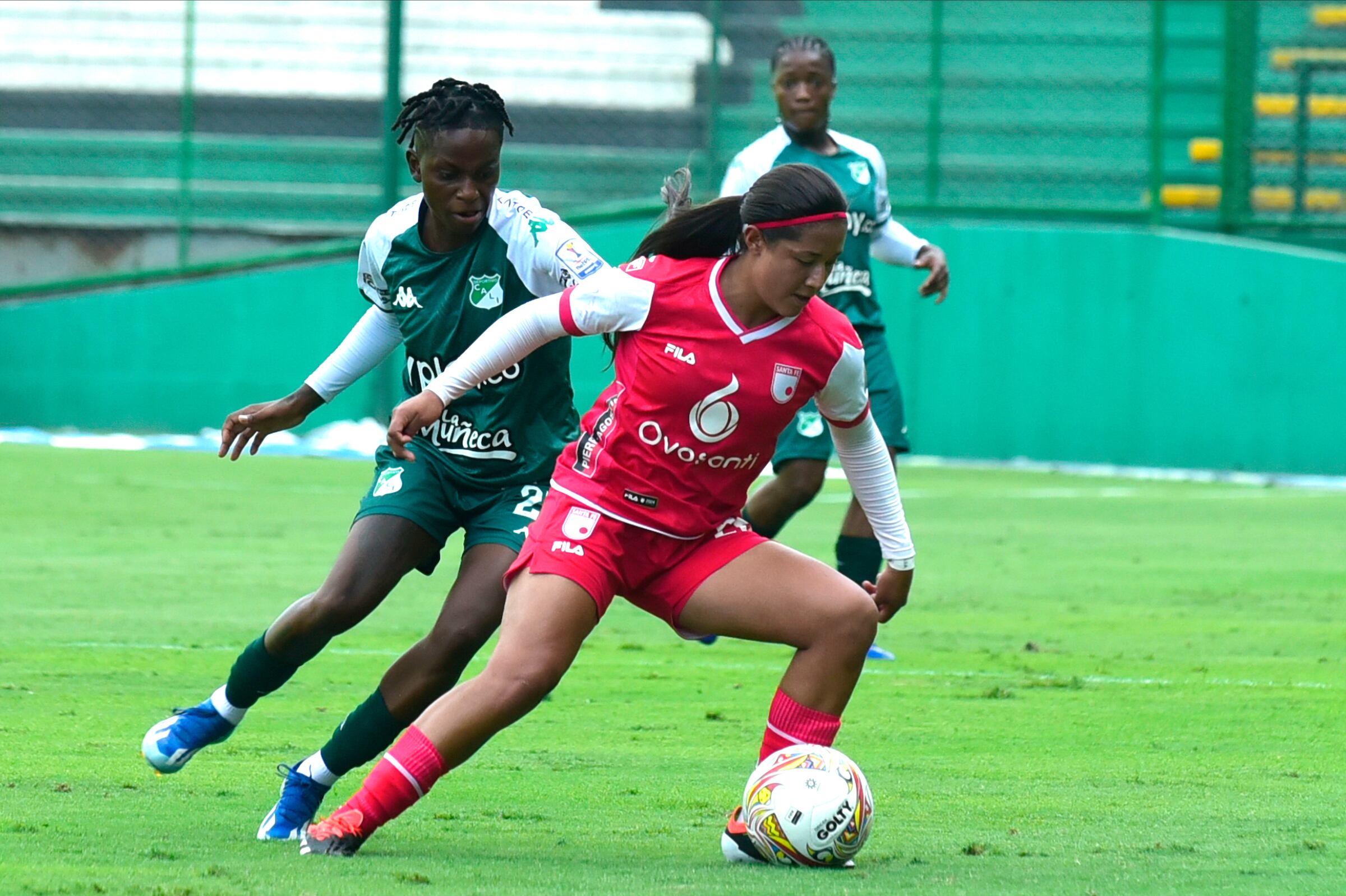 Deportivo Cali e Independiente Santa Fe en partido por la fecha 8 como parte de la Liga Femenina. Photo: VizzorImage / Jorge Rotavisky / Cont