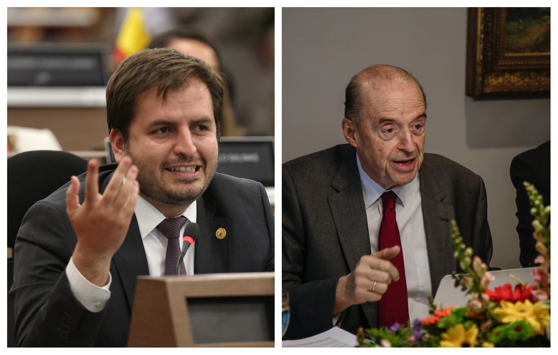 Representante Andrés Forero y canciller Álvaro Leyva | Colprensa