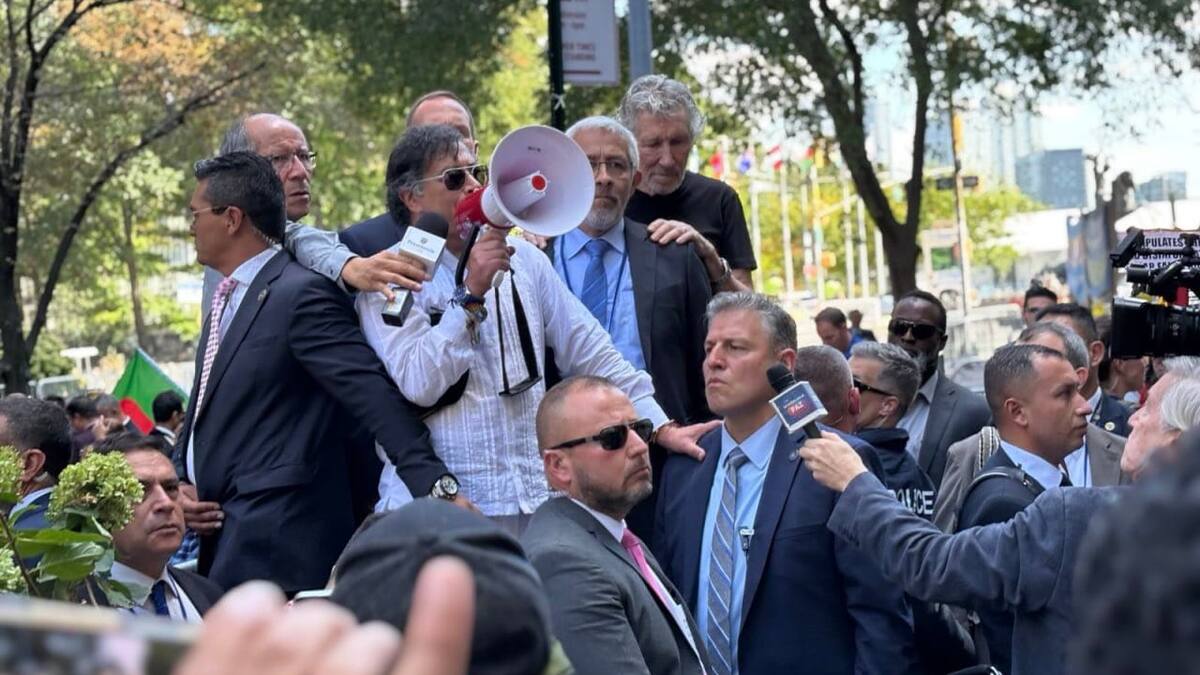 Petro apoyó las protestas en Nueva York contra Benjamin Netanyahu: “Colombia está unida a Palestina”