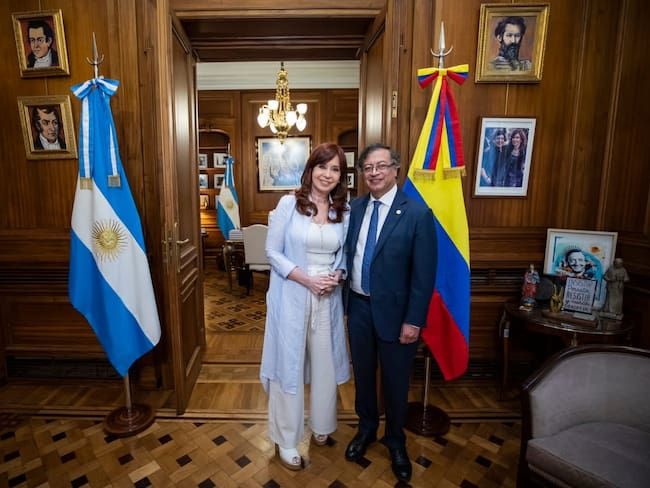 Cristina Fernández de Kirchner y Gustavo Petro. Foto: Presidencia de la Nación de Argentina