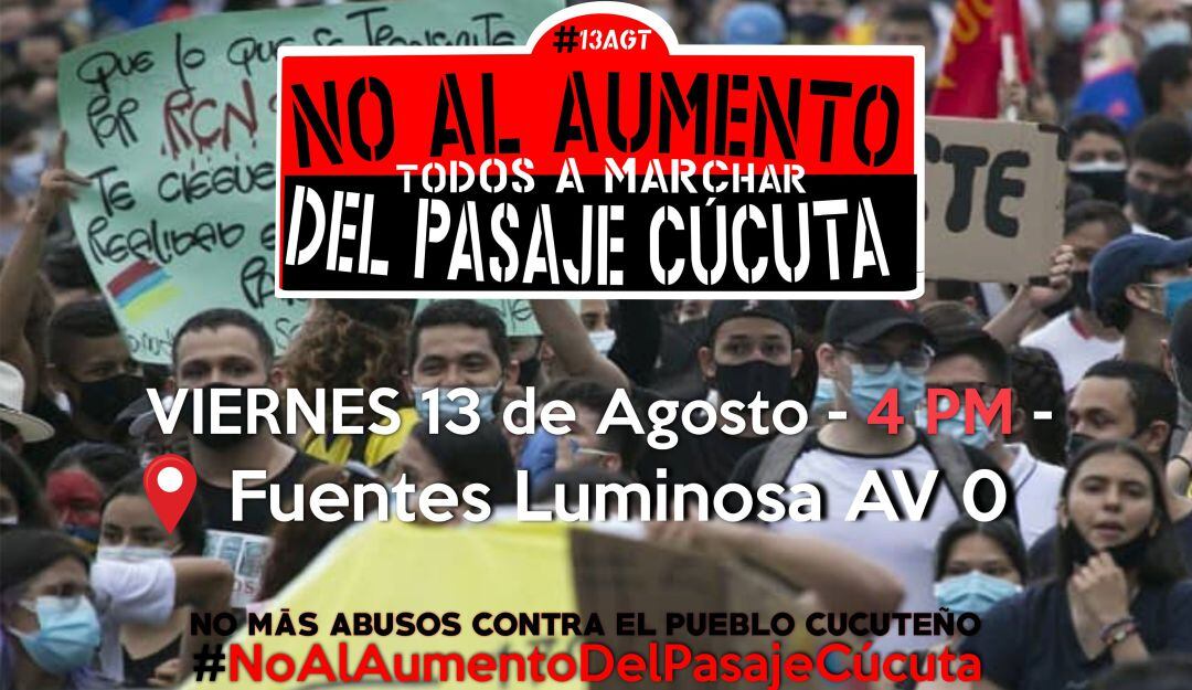 Ciudadanos protestarán por el aumento del pasaje en la ciudad de Cúcuta