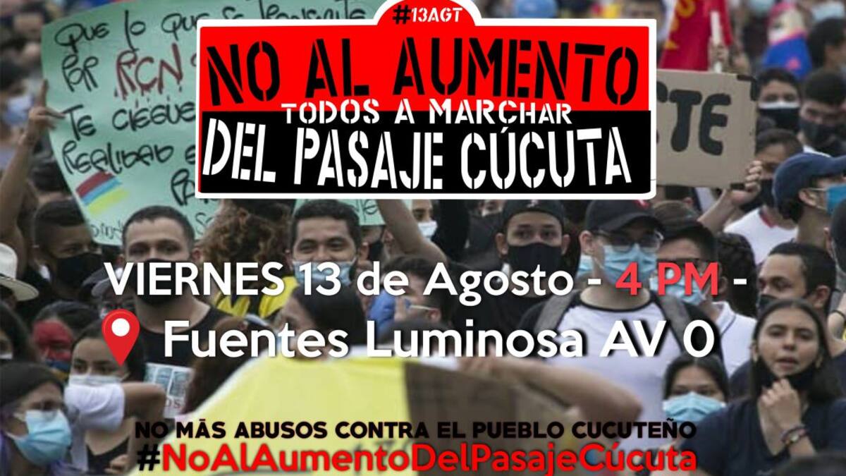 Ciudadanos protestarán por el aumento del pasaje en la ciudad de Cúcuta