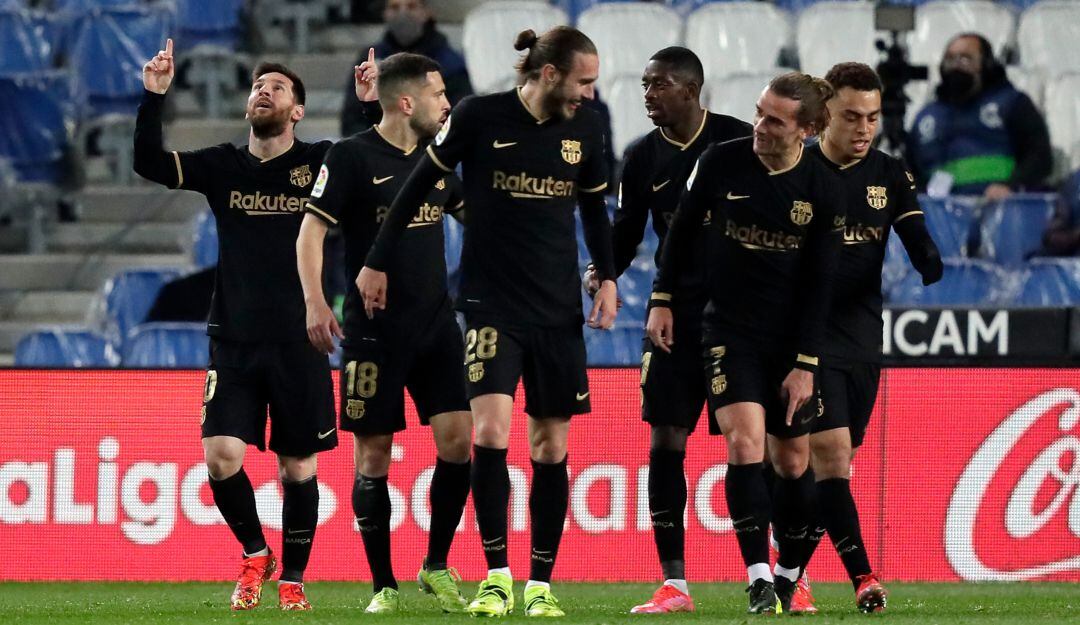 Barcelona en su juego ante Real Sociedad