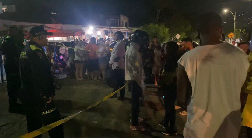 Sitio donde ocurrió la mascare. Foto: cortesía Policía Metropolitana de Barranquilla.