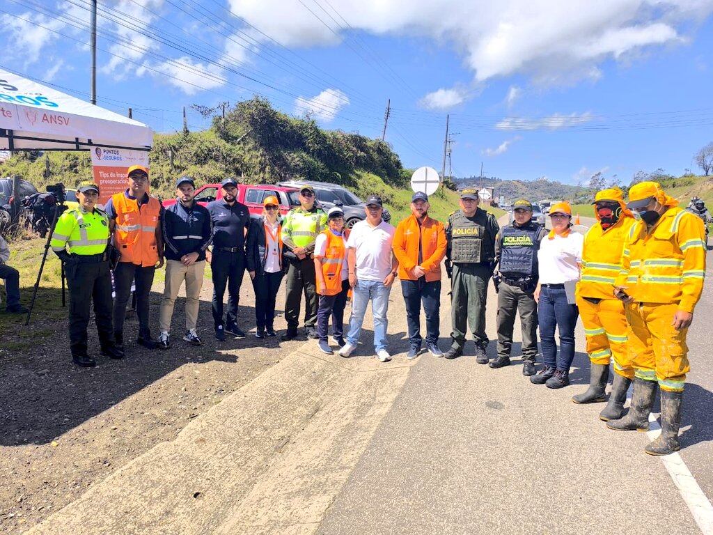 A la altura del municipio de Ventaquemada se desarrolló la sensibilización. Foto | @Supertransporte