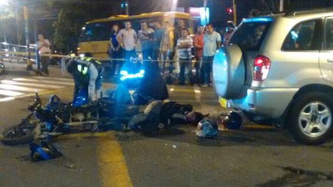 La camioneta era conducida por una mujer.