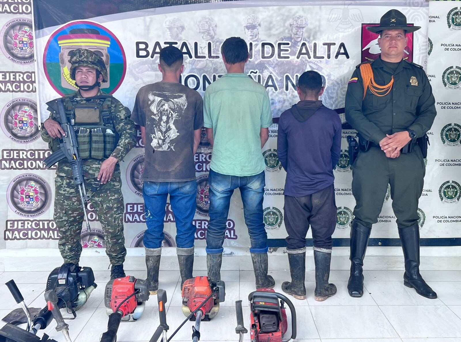 tres hombres fueron capturados ejerciendo la minería ilegal