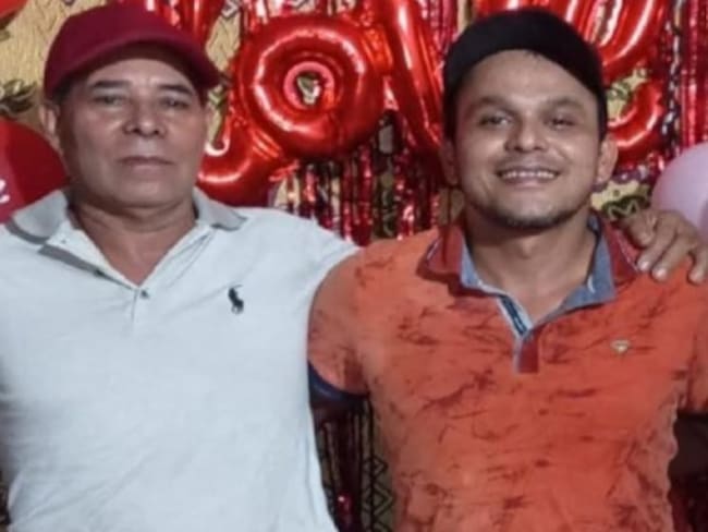 Padre e hijo secuestrados en Tibú. / Foto: Cortesía.