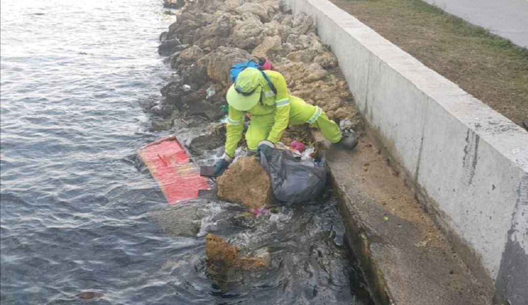 Recolección de basuras en Cartagena