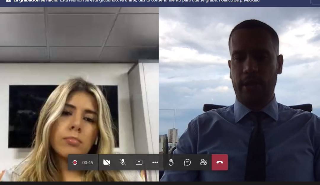 (DER) Abogada Kamila Toro (IZQ) Abogado Diego Cadena