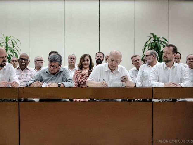 Mesa de diálogos entre el gobierno colombiano y el ELN. Cortesía