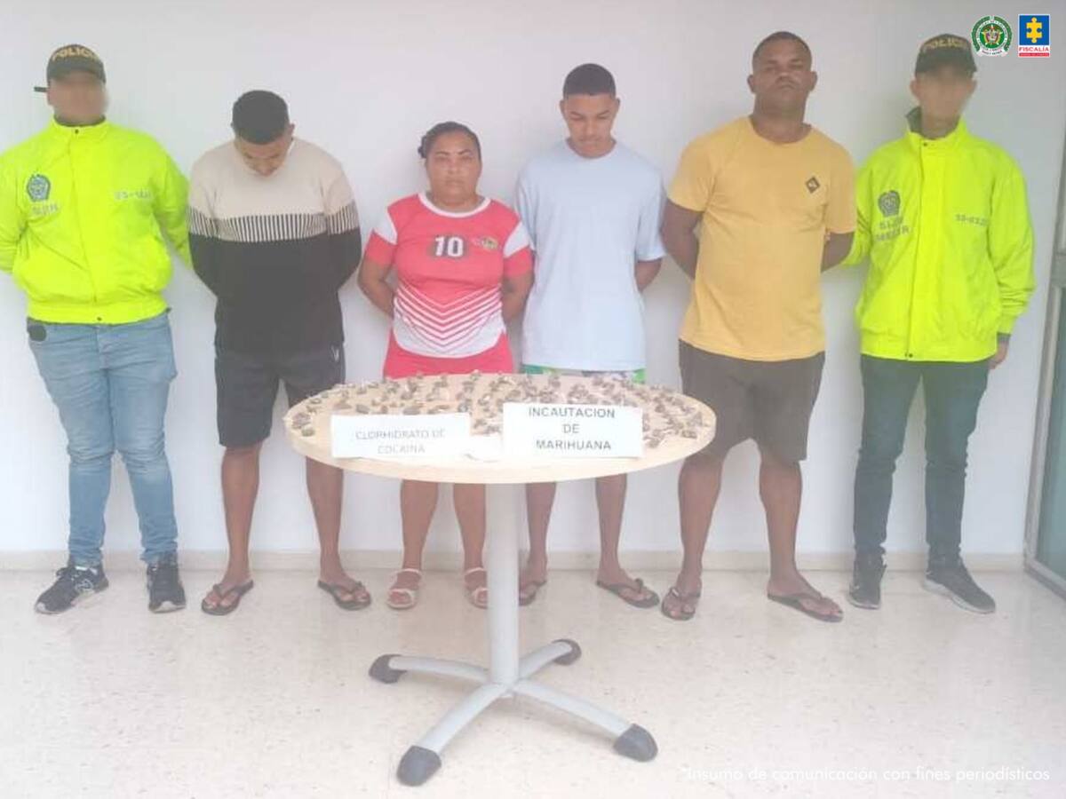 Judicializados cuatro presuntos expendedores de drogas en Turbaco