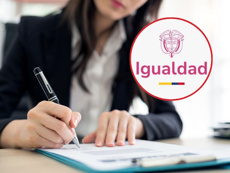 Imagen de referencia | Logo MinIgualdad: Redes Sociales / Persona firmando contrato: Getty Images.