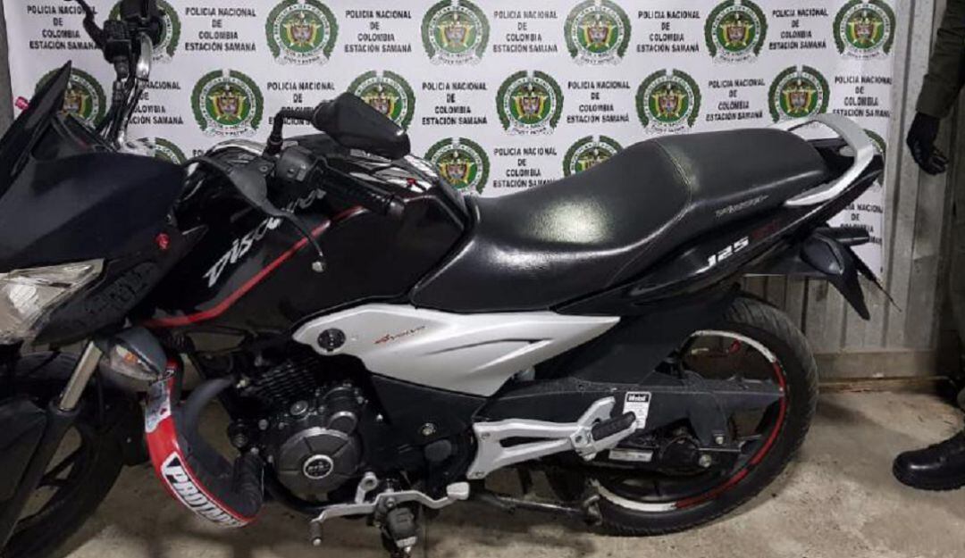 Moto recuperada en Caldas