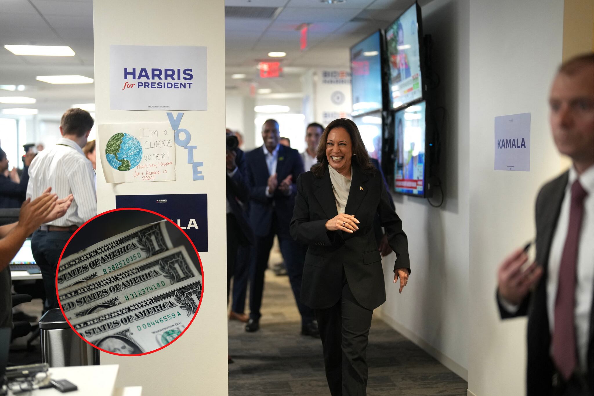 Kamala Harris rompió récord de recaudación de fondos para su campaña solo 24 horas después desde que Biden abandonó la carrera por su reelección