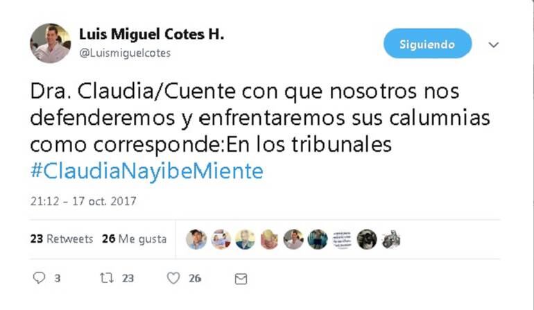 IMAGEN TOMADA DEL TWITTER DE LUIS MIGUEL COTES HABEYCH