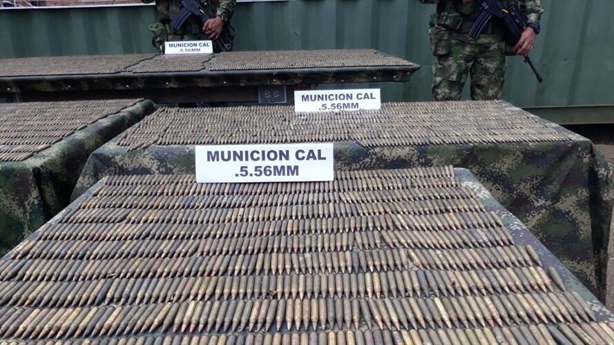 Ubican material de guerra y droga de disidencias de las Farc en Cauca. Foto: Ejército.