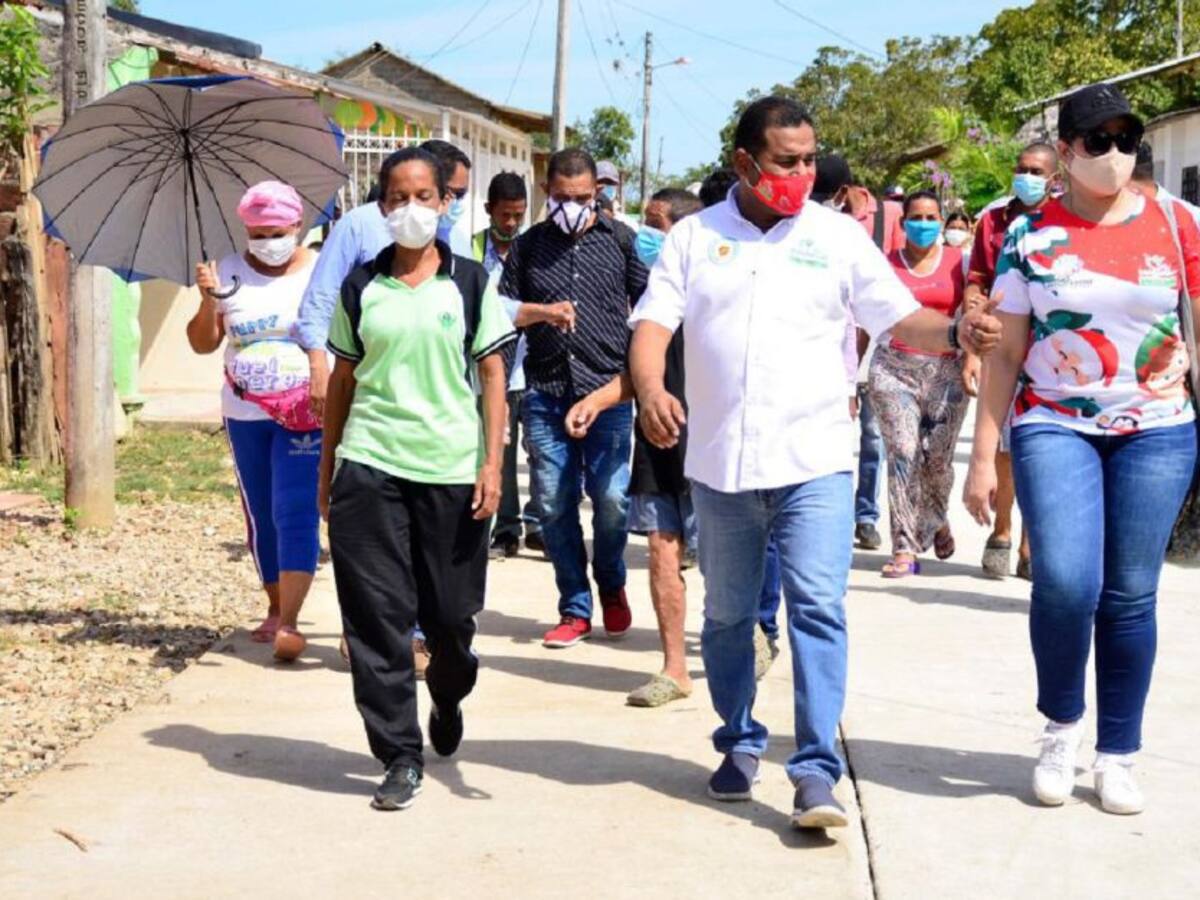 Entregan pavimentación en corregimiento de Magangué, Bolívar