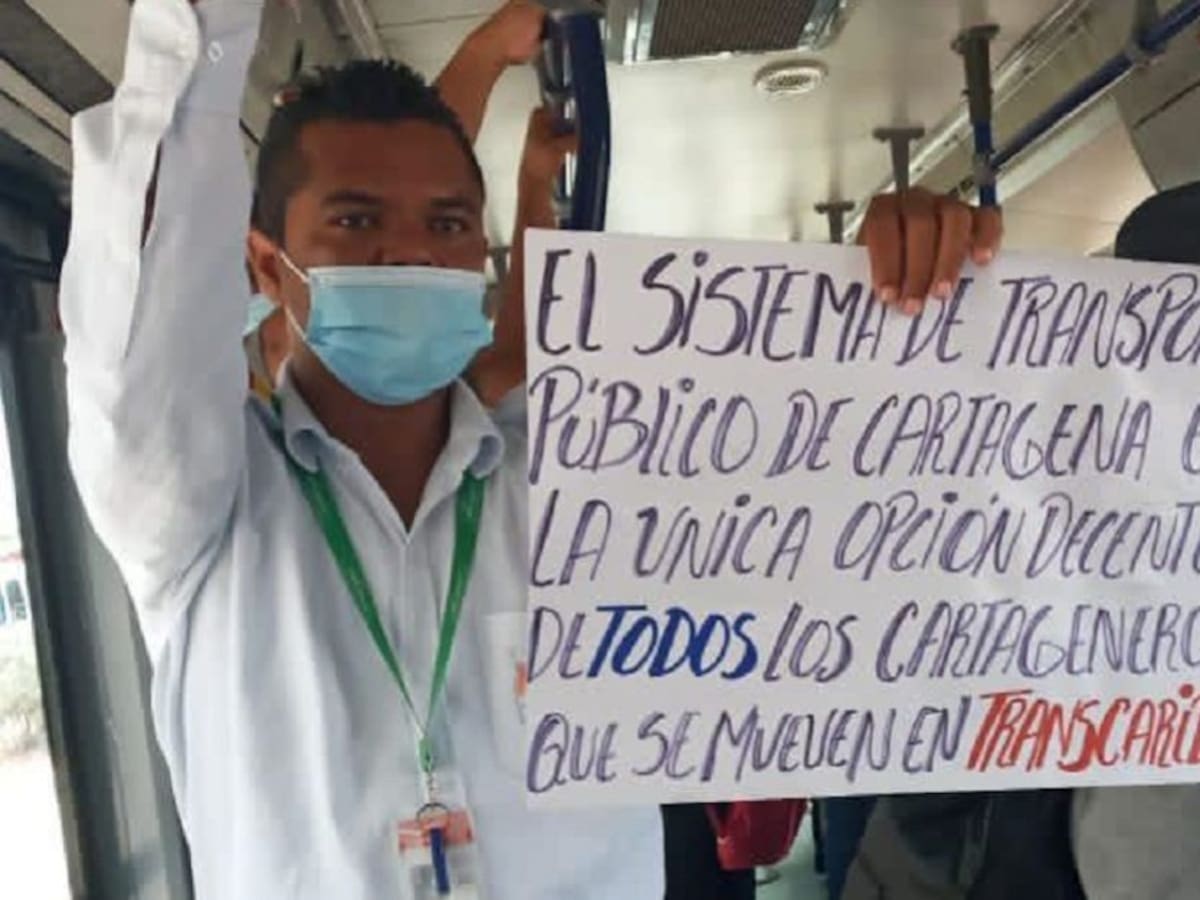 Conductores de Transcaribe protestaron para exigir solución a crisis