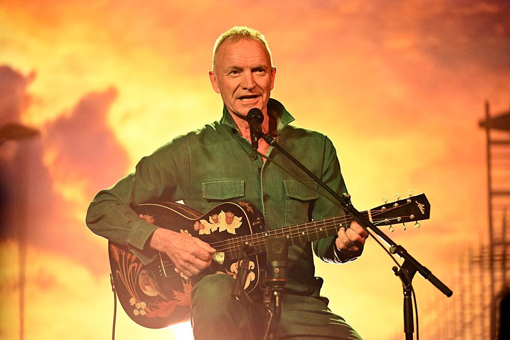 THE TONIGHT SHOW STARRING JIMMY FALLON -- Episode 2265 -- Pictured: Musical guest Sting performs a song from "The Last Ship" on Thursday, March 12, 2026 -- (Photo by: Todd Owyoung/NBC via Getty Images)