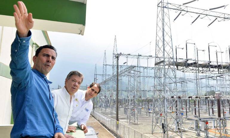 El presidente Santos revisó en marzo las obras en la central Guatapé. 