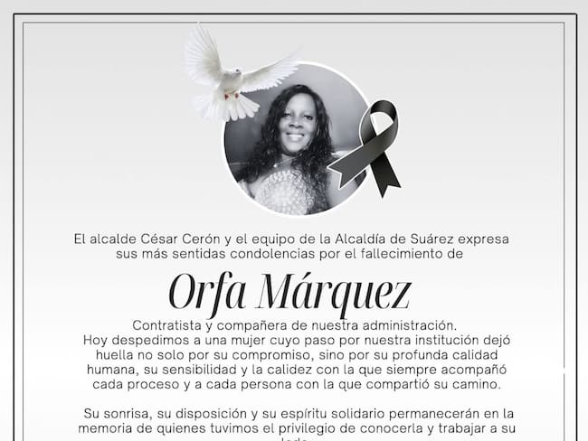 Imagen de la alcaldía de Suárez Cauca