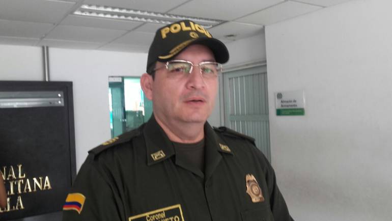 Coronel Juan Carlos Nieto, comandante (e) de la Policía Metropolitana de Barranquilla.