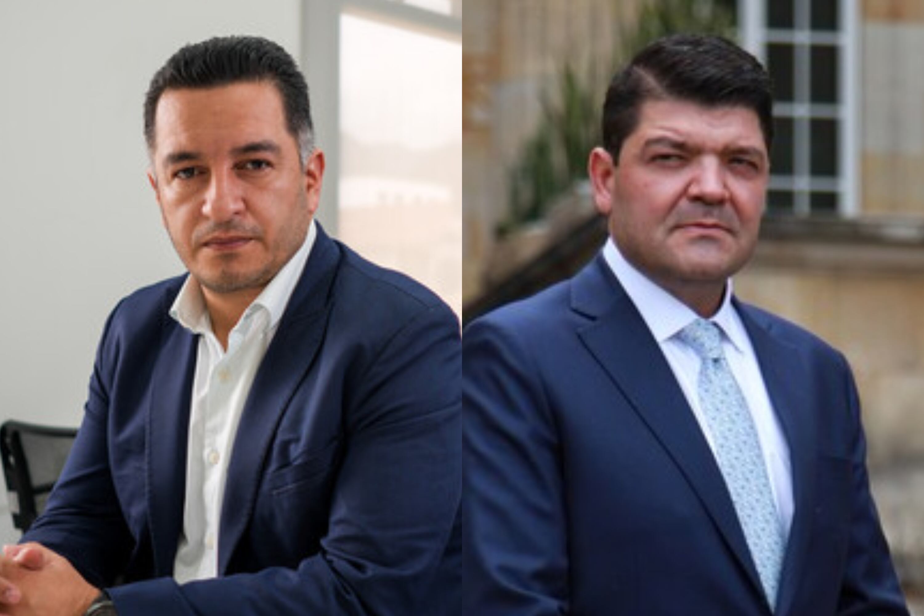 Andrés Idárraga y Juan Diego Gómez. Fotos: (Colprensa - Mariano Vimos) / (Colprensa - Camila Díaz)