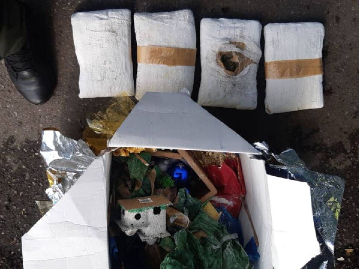 En piezas de pesebre, autoridades incautaron 2 mil gramos de marihuana