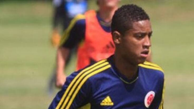 El jugador Cristian Higuita de la Selección Colombia Sub 20 se lesionó el tobillo