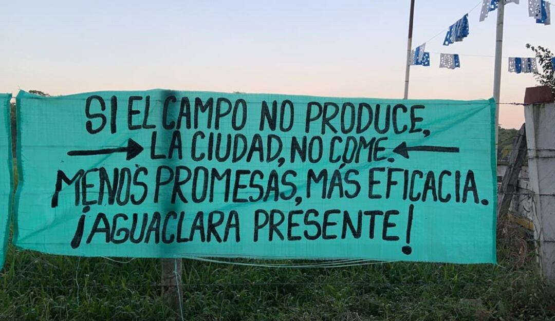 Protestas vía Puerto Santander