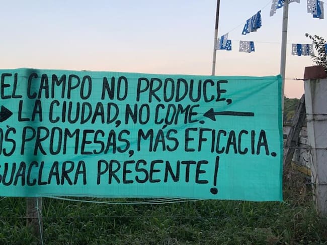 Protestas vía Puerto Santander