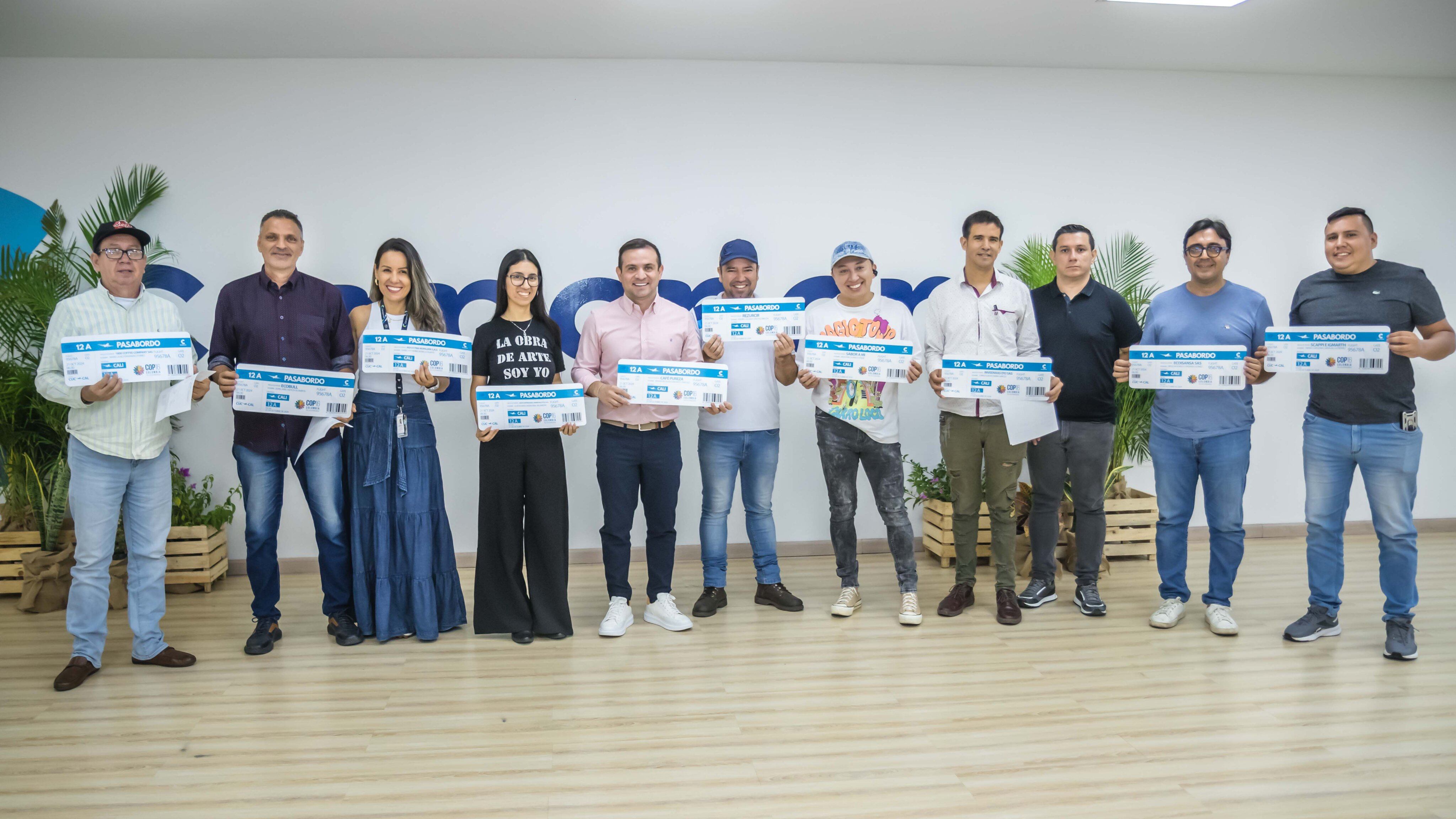 Director de Corponor Humberto Camacho y empresarios rumbo a la COP16/ Foto Corponor