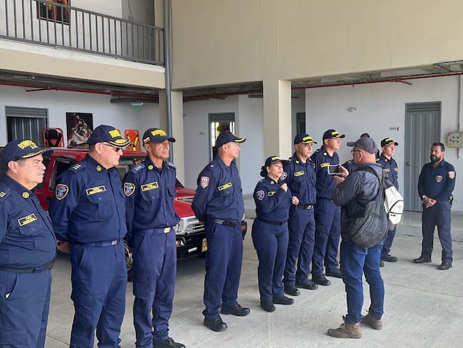 Bomberos de todo el departamento apoyan la situación de la estación en Guática - Suministrada.