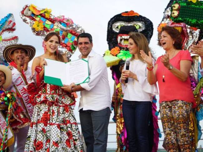 Stephanie Mendoza,  reina del carnaval de Barranquilla.