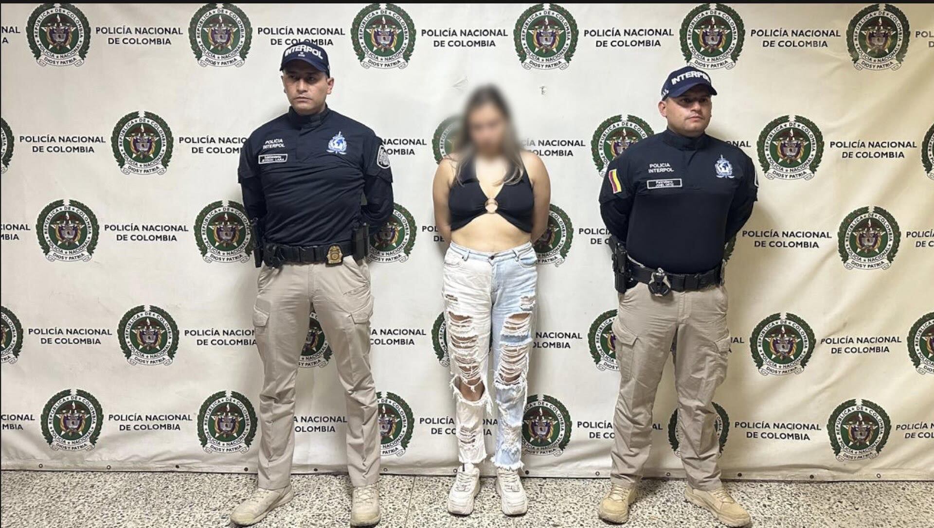 Karen Dahyana Vásquez Bedoya era solicitada en extradición por las autoridades en Brasil. Foto: Policía.