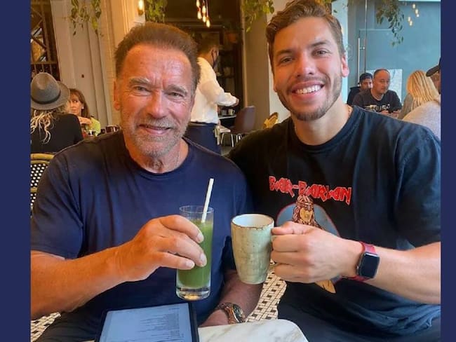 Arnold Schwarzenegger y Joseph Baena - vía Instagram 