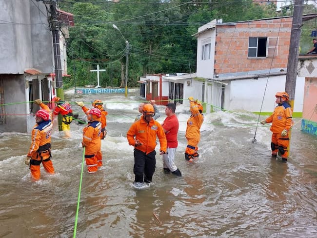 Inundación barrio La Trinidad - Santa Rosa de Cabal