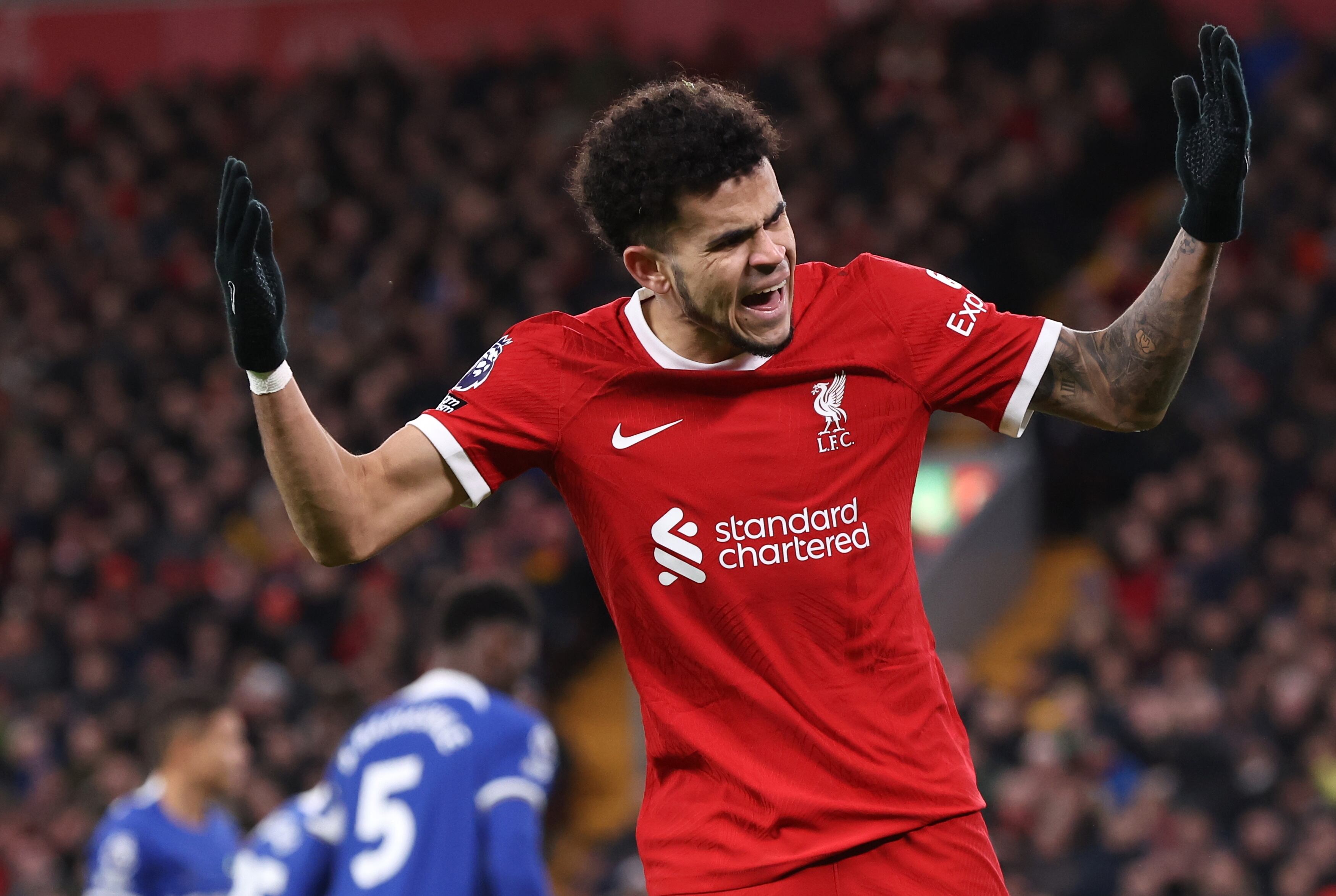 Luis Díaz marcó en la victoria del Liverpool. (Reino Unido) EFE/EPA/ADAM VAUGHAN.