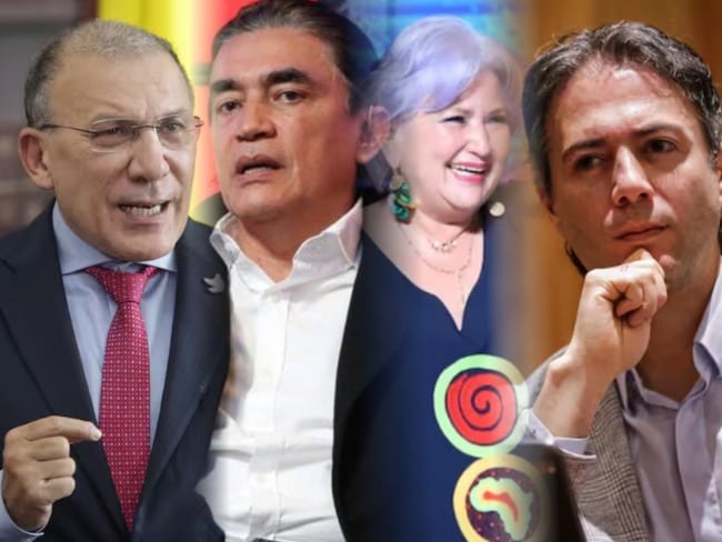 Roy Barreras, Gustavo Bolívar, Gloria Flórez y Daniel Quintero.