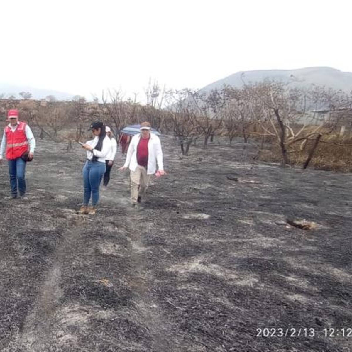 Cdmb realizó visita técnica al predio del incendio en Chocoa