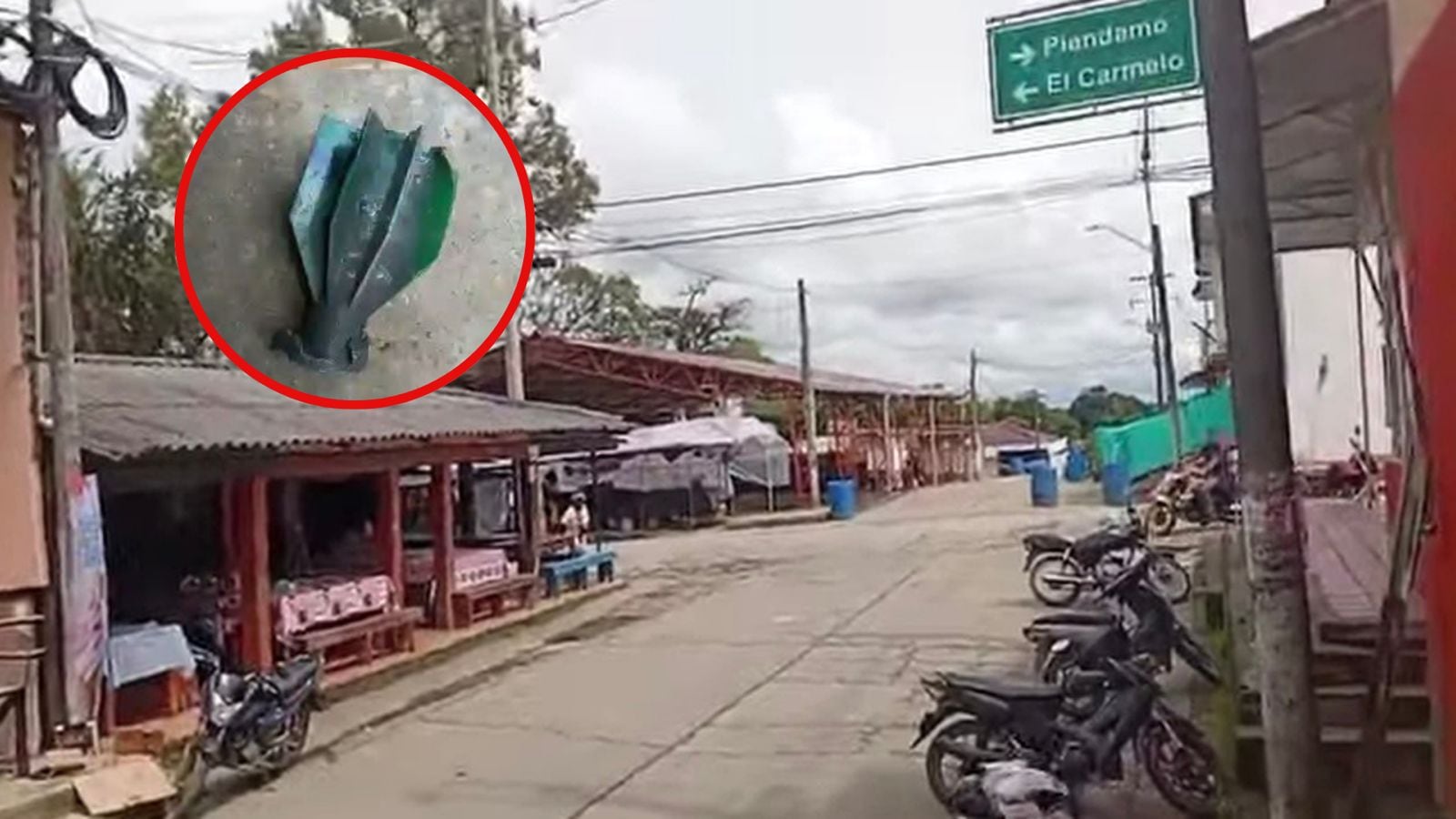 Habitantes denunciaron que artefactos explosivos quedaron din dotonar en casco urbano. Crédito: Suministrada.