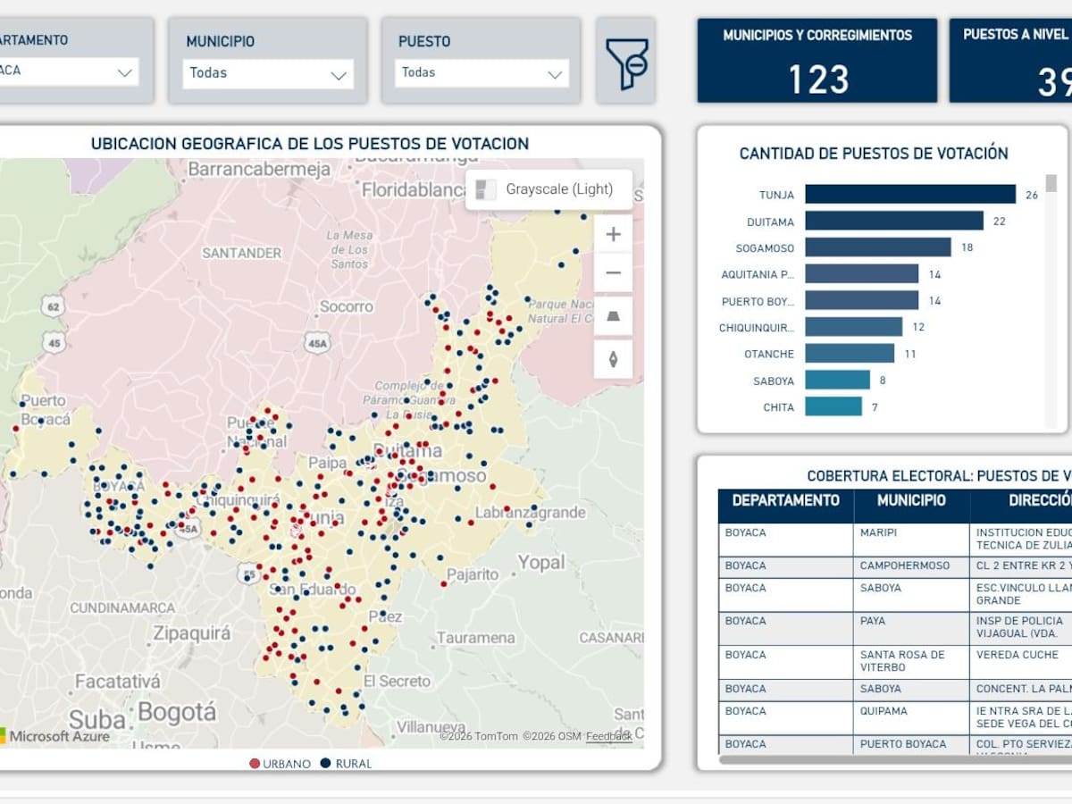 Todo listo en Boyacá para la primera vuelta presidencial