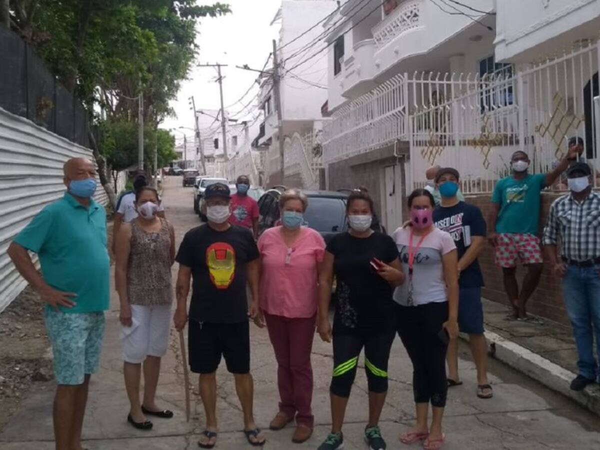 Quejas por construcción aledaña al barrio El Golf en Cartagena