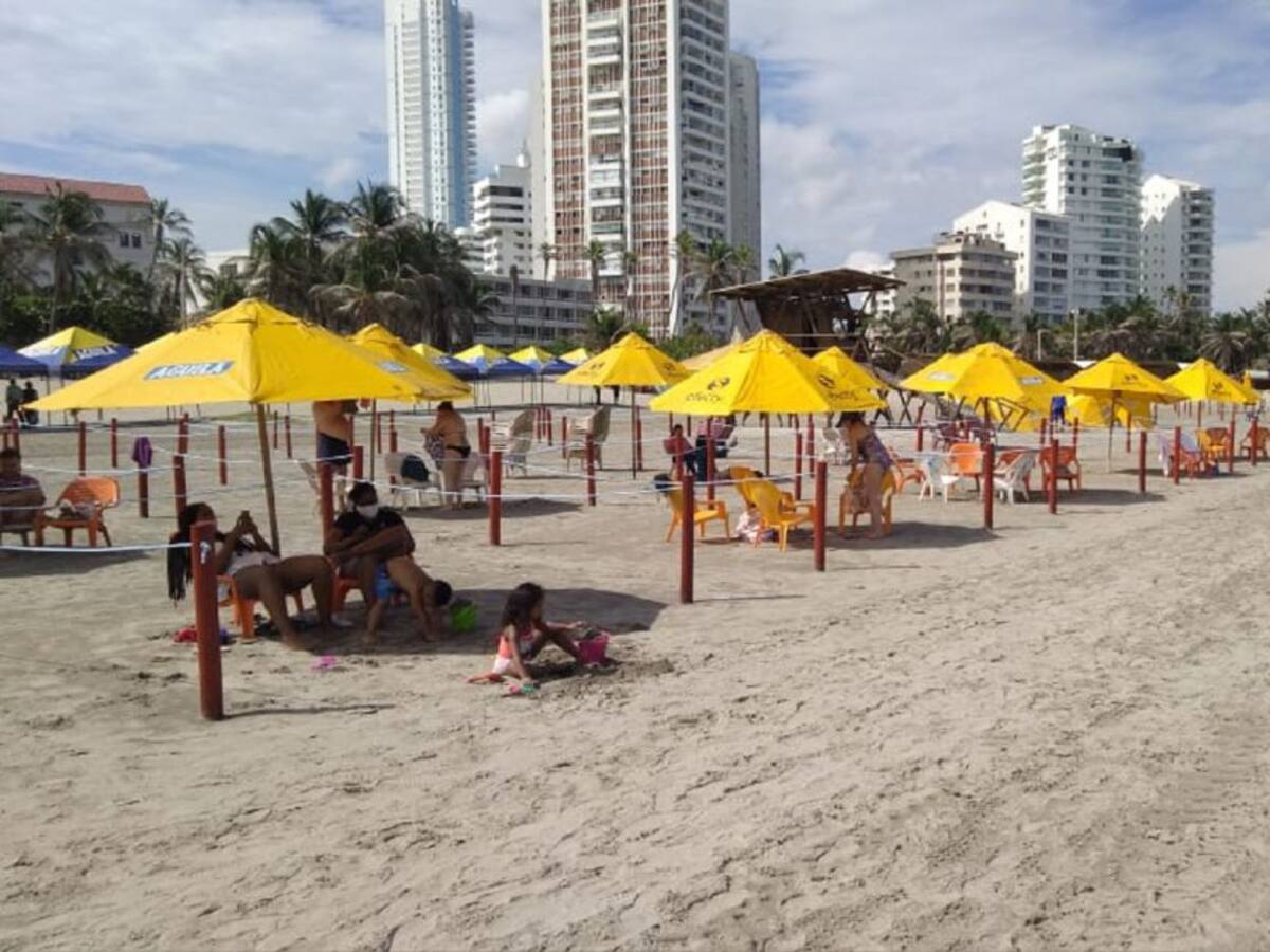 En Cartagena reabren las playas del sector El Bonny en Bocagrande