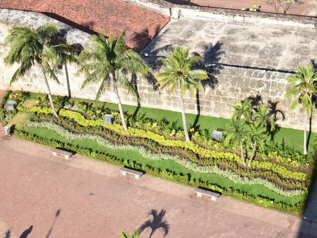 Revitalizan jardines en Plaza de la Paz en Centro Histórico de Cartagena