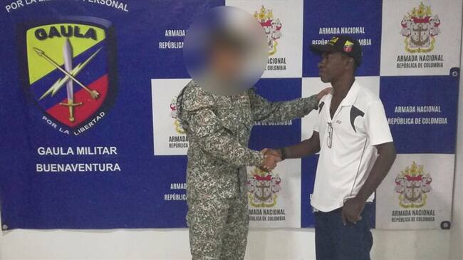 Autoridades rescatan a comerciante secuestrado en Buenaventura. Foto: Armada Nacional